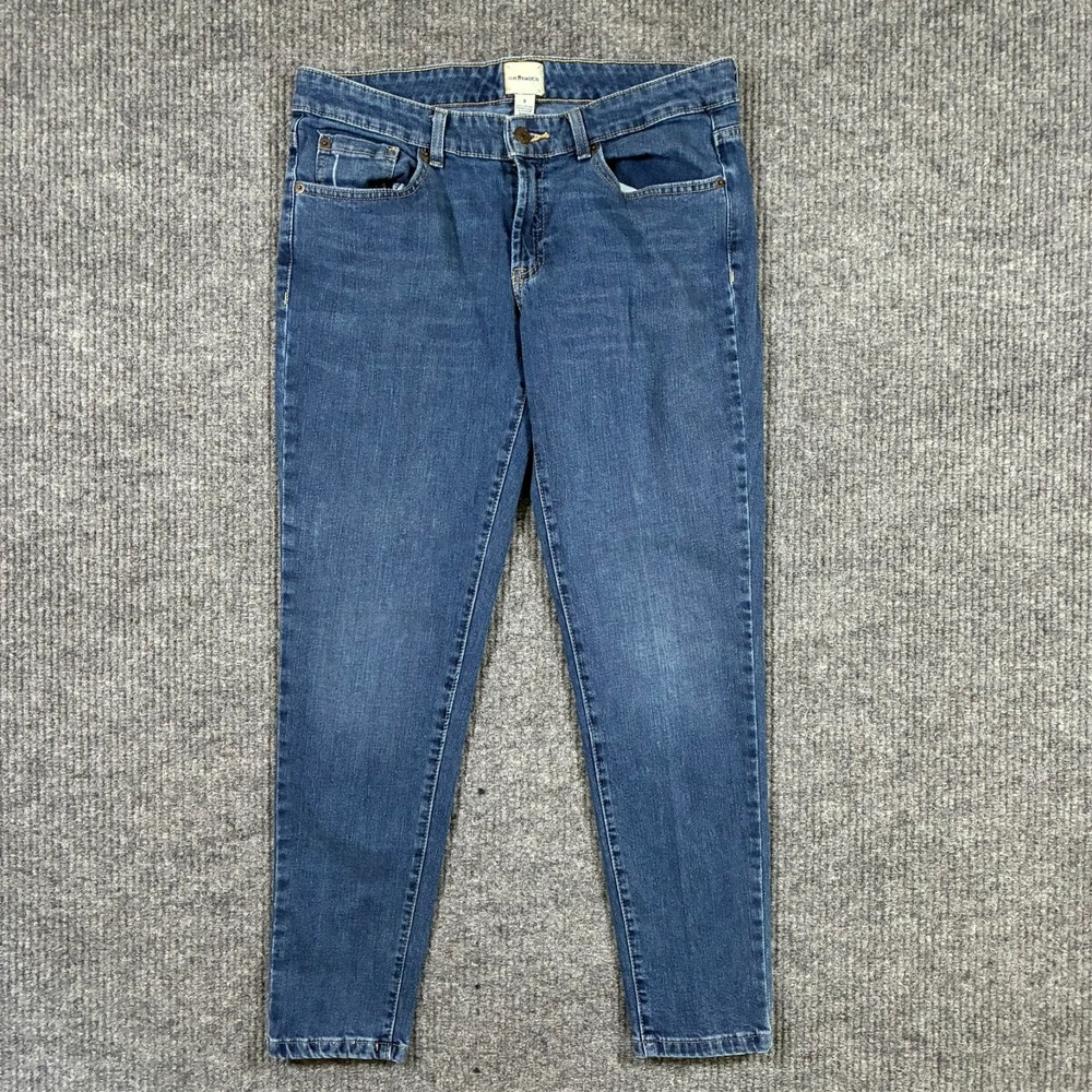 G.H. Bass & Co Womens Jeans Size 8 Ankle Blue Denim Cotton Stretch Low Rise
